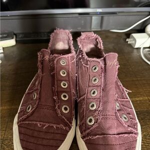 Women's Burgundy Slip-On Sneakers